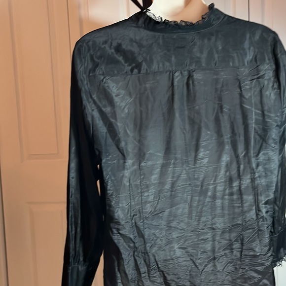 Addition Elle beautiful shiny shear black button down blouse size 20. Pre-loved. - Picture 3 of 4